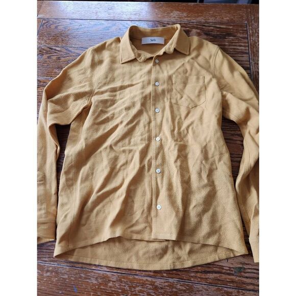 SÉFR Hampus Button-Down Collar in butterscotch sz Small - Picture 1 of 5
